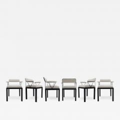 Ettore Sottsass Ettore Sottsass Model Lodge Italian 1986 Set of Six Chairs - 4031084