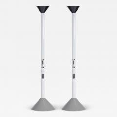 Ettore Sottsass Ettore Sottsass Pair of Callimaco Floor Lamps by Artemide Gray White Black - 2930685