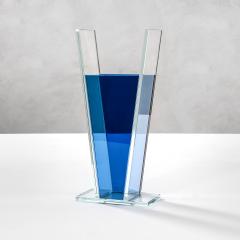 Ettore Sottsass Ettore Sottsass RSVP Centerpiece Mod Azzurro in Colored Glass - 2520578
