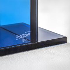 Ettore Sottsass Ettore Sottsass RSVP Centerpiece Mod Indigo in Colored Glass - 3623819