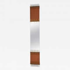 Ettore Sottsass Ettore Sottsass brass and pink glasses mirror by Santambrogio De Berti 1960s - 4191394