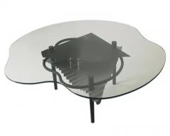 Ettore Sottsass Mid Century Italian Post Modern Memphis Sottsass Style Coffee Table in Black - 3433290