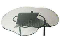 Ettore Sottsass Mid Century Italian Post Modern Memphis Sottsass Style Coffee Table in Black - 3433292
