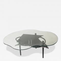 Ettore Sottsass Mid Century Italian Post Modern Memphis Sottsass Style Coffee Table in Black - 3435214