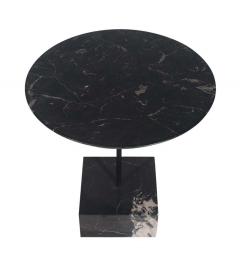 Ettore Sottsass Midcentury Italian Postmodern Black Marble Side Table by Ettore Sottsass - 1749181