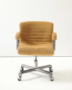 Ettore Sottsass Newly Upholstered Swivel Desk Chair by Ettore Sottsass Italy c 1970 - 4532286
