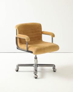 Ettore Sottsass Newly Upholstered Swivel Desk Chair by Ettore Sottsass Italy c 1970 - 4532288