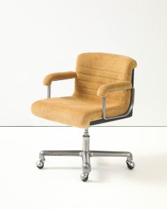 Ettore Sottsass Newly Upholstered Swivel Desk Chair by Ettore Sottsass Italy c 1970 - 4532291