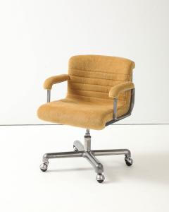 Ettore Sottsass Newly Upholstered Swivel Desk Chair by Ettore Sottsass Italy c 1970 - 4532293