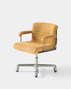 Ettore Sottsass Newly Upholstered Swivel Desk Chair by Ettore Sottsass Italy c 1970 - 4532315