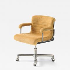 Ettore Sottsass Newly Upholstered Swivel Desk Chair by Ettore Sottsass Italy c 1970 - 4532316