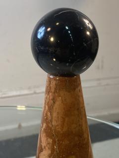 Ettore Sottsass POST MODERN MARBLE AND GLASS TABLE IN THE MANNER OF ETTORE SOTTSASS - 2468958