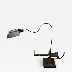 Ettore Sottsass POST MODERN MIXED METALS BRUTALIST LAMP IN THE MANNER OF ETTORE SOTTSASS - 2906282