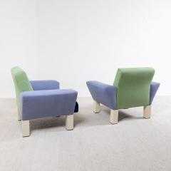 Ettore Sottsass Pair of lounge chairs model Westside by Ettore Sottsass for Knoll Italy 1982 - 3811929