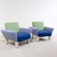 Ettore Sottsass Pair of lounge chairs model Westside by Ettore Sottsass for Knoll Italy 1982 - 4521142