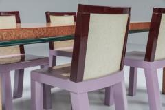Ettore Sottsass Postmodern Ettore Sottsass Pink Dining Chairs for Leitner 1980s - 2126051
