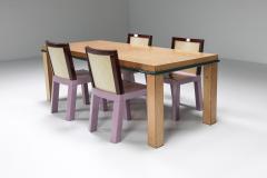 Ettore Sottsass Postmodern Ettore Sottsass Pink Dining Chairs for Leitner 1980s - 2126054