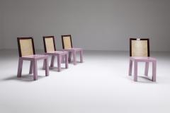 Ettore Sottsass Postmodern Ettore Sottsass Pink Dining Chairs for Leitner 1980s - 2126063