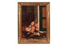 Eug ne Alexis Girardet French 1853 1907 Orientalist Girl Feeding Pigeons  - 2726008