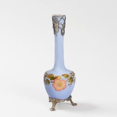 Eug ne Feuill tre Art Nouveau Silver and Enamel Vase by Feuillatre - 180023