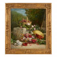 Eug ne Louis Boudin Apples and Poppies Still Life by Eug ne Louis Boudin - 4686512