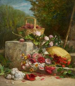 Eug ne Louis Boudin Apples and Poppies Still Life by Eug ne Louis Boudin - 4688843