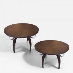 Eug ne Printz A pair of round Art Deco side tables in the style of Eug ne Printz - 4594982