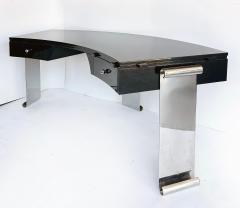 Eug ne Printz Art Deco Style Lacquer Stainless Steel Desk Eugene Printz Style - 4645185