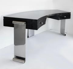 Eug ne Printz Art Deco Style Lacquer Stainless Steel Desk Eugene Printz Style - 4645186