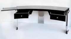 Eug ne Printz Art Deco Style Lacquer Stainless Steel Desk Eugene Printz Style - 4645187