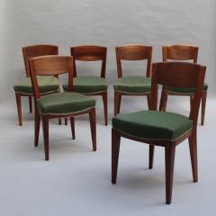 Eug ne Printz Set of 6 Fine French 1940s Dining Chairs by Printz - 3968590