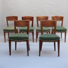 Eug ne Printz Set of 6 Fine French 1940s Dining Chairs by Printz - 3968598