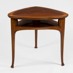 Eug ne Vallin Three Legged Mahogany Table attributed to Eug ne Vallin - 376690