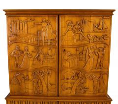 Eugen H glund Eugen Hoglund Carved Cabinet - 499244