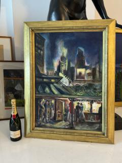Eugene Camille Fitsch Moody Old New York at Night Entrance to the El - 4365371