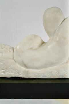 Eugene Gauss 1905 1988 Marble Sculpture of Reclining Nude dated 1978 - 4704468