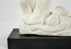 Eugene Gauss 1905 1988 Marble Sculpture of Reclining Nude dated 1978 - 4704475