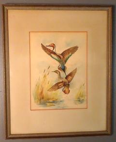 Eugene LaForet Northern Pintails Rising by Eugene LaForet Watercolor New York City 1945 - 3215842
