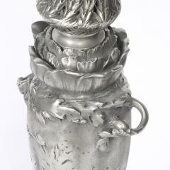 Eugene Leli vre Art Nouveau Rosso Levanto Marble Base Pewter Table Lamp signed E Leli vre - 4826906