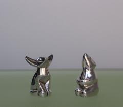 Eugene Volynkine Set of 4 Christofle Gallia silver plated Figural Salt and Pepper Shakers - 3861083