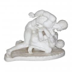 Eugenio Battiglia Antique Italian marble sculpture after Roman original of the Wrestlers - 2201377