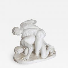 Eugenio Battiglia Antique Italian marble sculpture after Roman original of the Wrestlers - 2202741