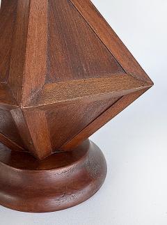 Eugenio Escudero Mid Century Modern Wooden Modernist Table Lamps Pair - 4432445