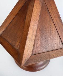 Eugenio Escudero Mid Century Modern Wooden Modernist Table Lamps Pair - 4432491
