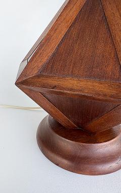 Eugenio Escudero Mid Century Modern Wooden Modernist Table Lamps Pair - 4432497