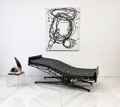 Eugenio Gerli Osvaldo Borsani Osvaldo Borsani Adjustable Leather L77 Daybed Chaise for Tecno Italy 1950s - 3864530