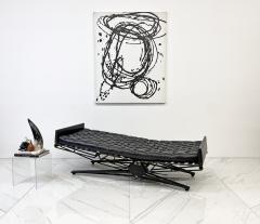 Eugenio Gerli Osvaldo Borsani Osvaldo Borsani Adjustable Leather L77 Daybed Chaise for Tecno Italy 1950s - 3864531