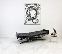 Eugenio Gerli Osvaldo Borsani Osvaldo Borsani Adjustable Leather L77 Daybed Chaise for Tecno Italy 1950s - 3864532