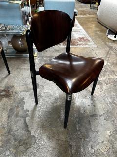 Eugenio Gerli Set of 4 Rosewood and Black Lacquered S83 Side Chairs by E Gerli for Tecno - 3111690