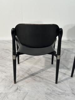 Eugenio Gerli Set of 4 Rosewood and Black Lacquered S83 Side Chairs by E Gerli for Tecno - 3582042